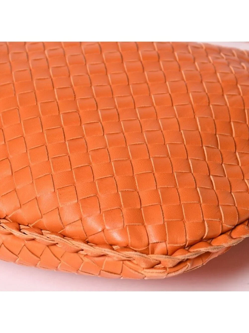 Bottega Veneta Hobo Intrecciato Leather Orange